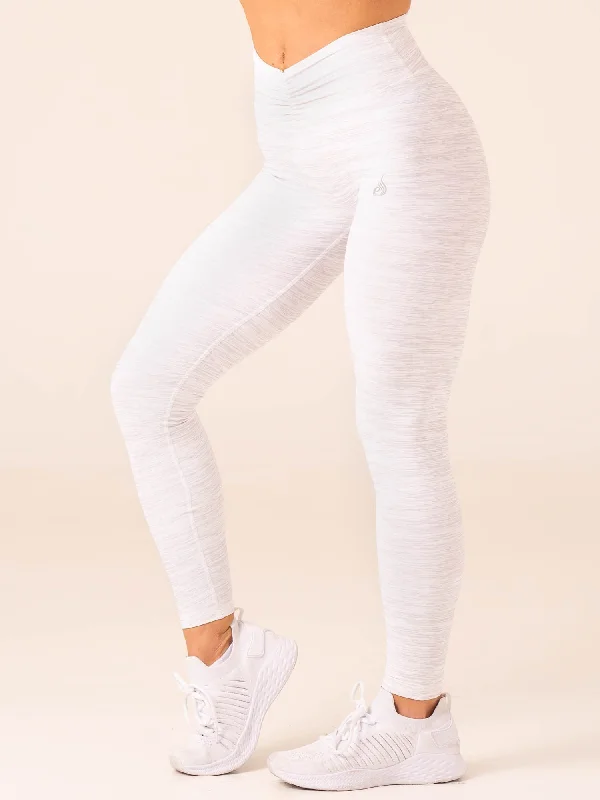Tempo Leggings - Snow Grey Marl Stylish Stretch Pants Leggings
