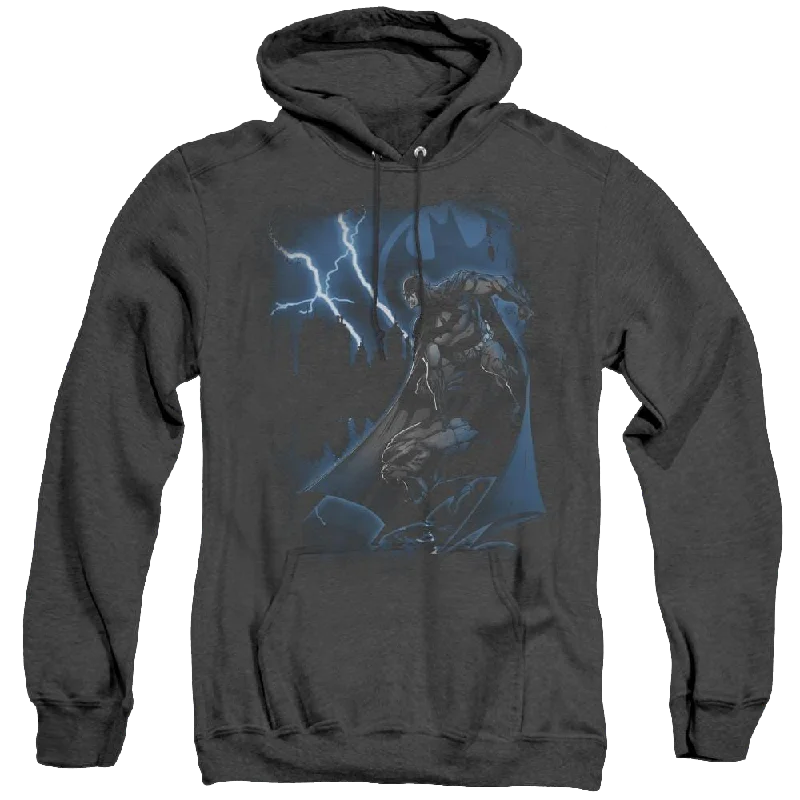 Dc Batman Lightning Strikes - Heather Pullover Hoodie Hooded Pullover Sweater