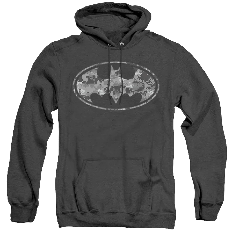Dc Batman Urban Camo Shield - Heather Pullover Hoodie Angora Wool Cozy