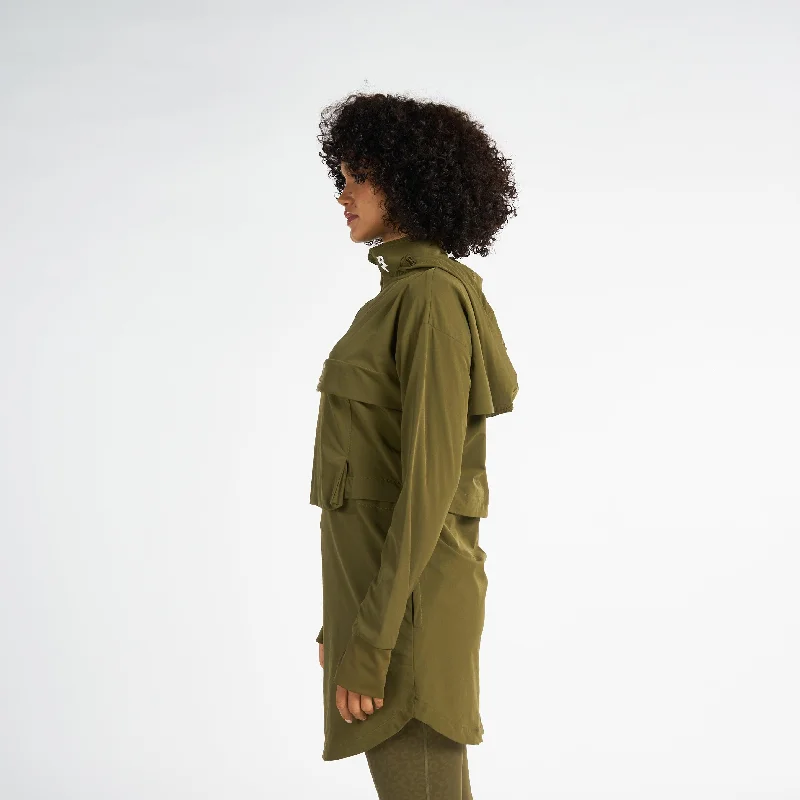 Women's 2-in-1 Crop Top & Hoodie - Capulet Olive Striped Floral Plaid