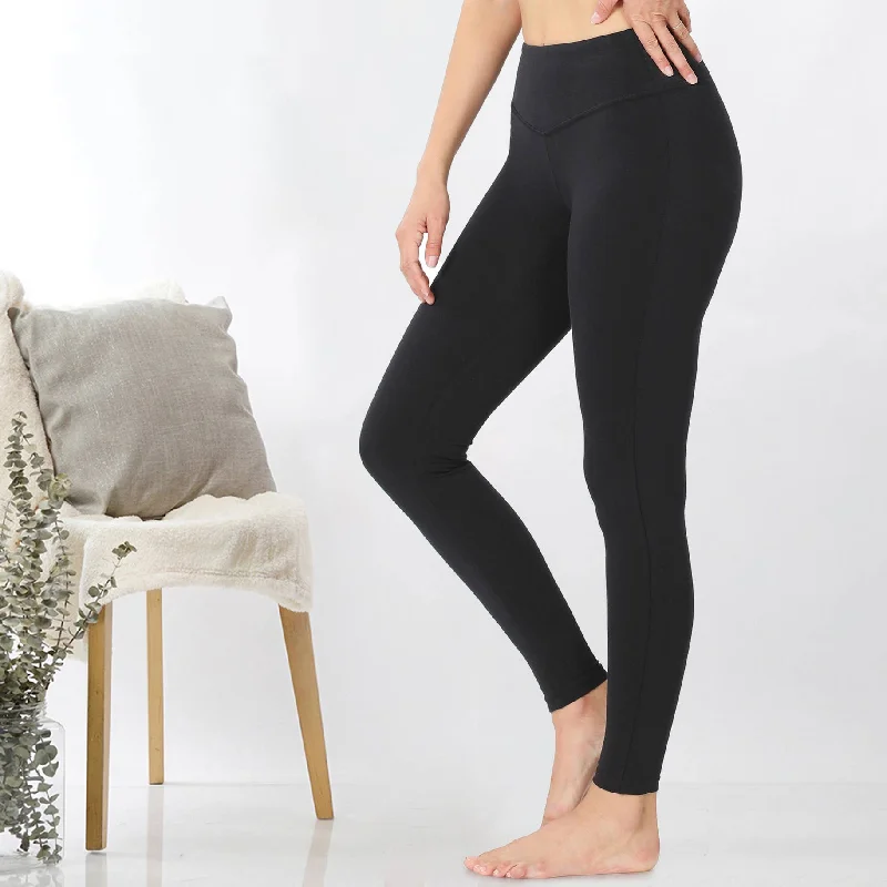 Tummy Control Shaping Leggings in Black Trendy Patterned Leggings