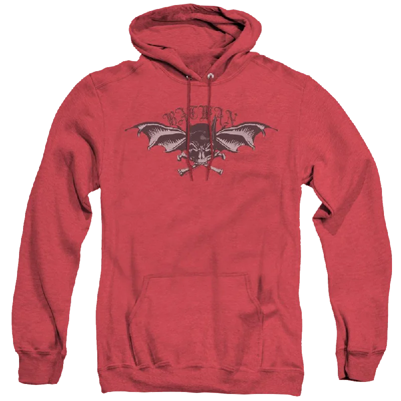 Dc Batman Wings Of Wrath - Heather Pullover Hoodie Boyleg Sleeve Pullover