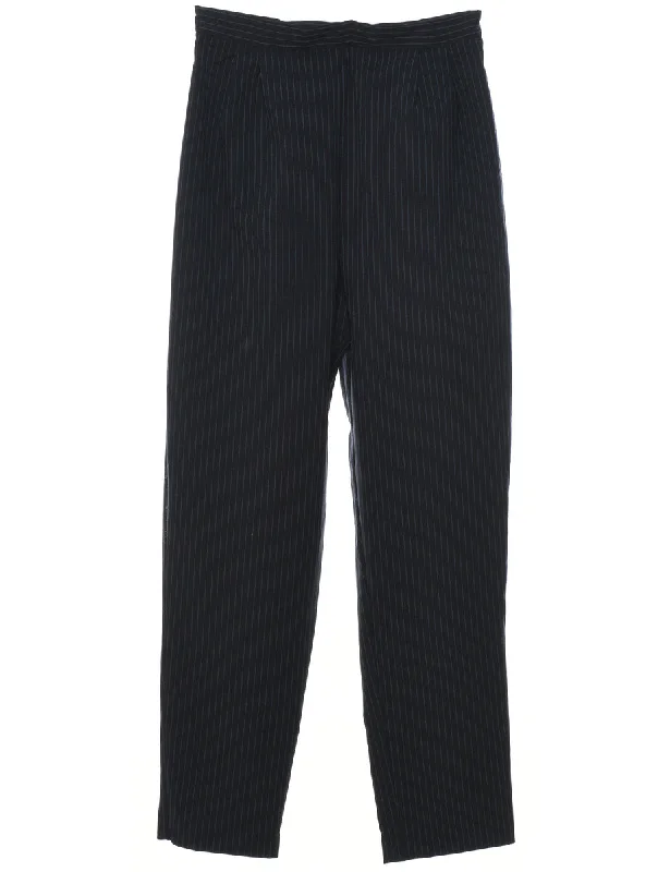 Navy Trousers - W28 L30 Trousers sophisticated sleek