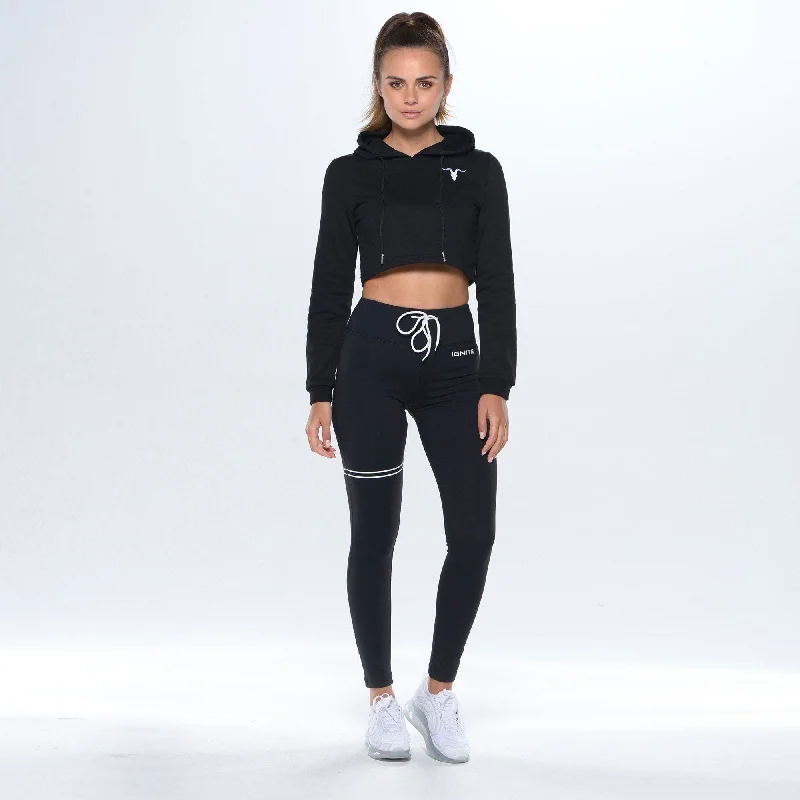 Leggings- Black Stylish Stretch Print Leggings