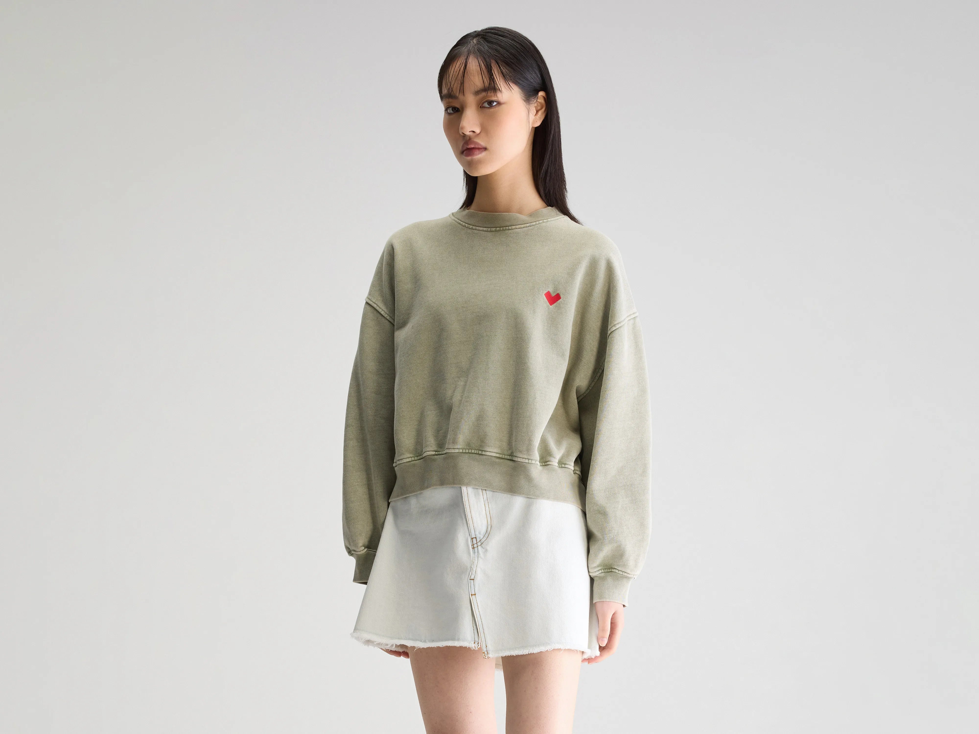 Fancy cropped crewneck sweatshirt (251 / W / JEEP) Hoodie with Monochrome Minimalist Simple Fancy cropped crewneck sweatshirt (251 / W / JEEP) Hoodie with Monochrome Minimalist Simple
