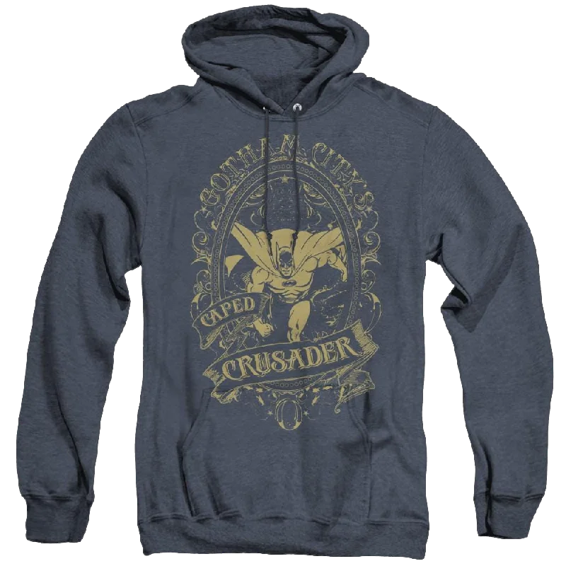 Dc Batman Gotham Crusader - Heather Pullover Hoodie Fine Merino Wool