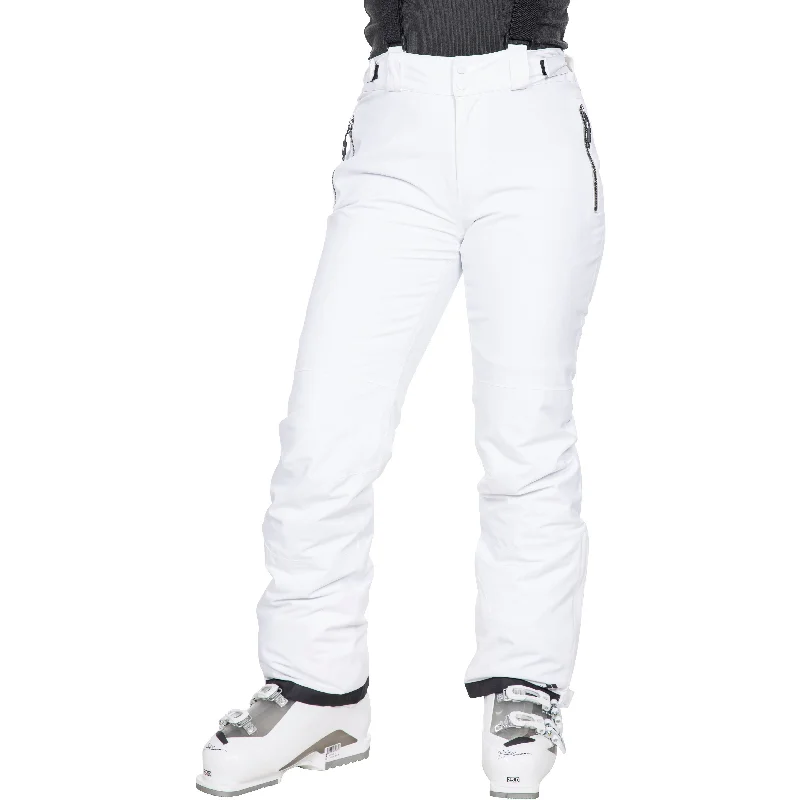 Roseanne Women's Waterproof Ski Trousers in White Trousers Seasonal Trendy