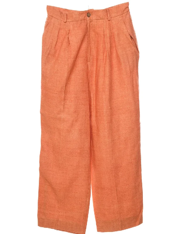 Orange Trousers - W30 L28 Chinos Cotton Straight Leg