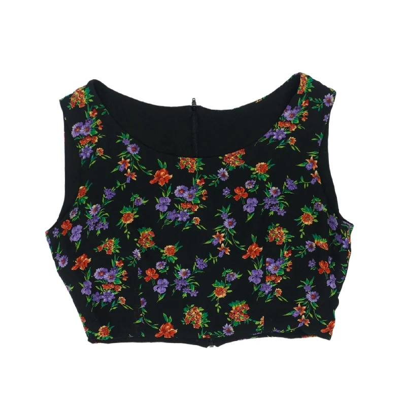 Dolce & Gabbana Crop Top - Women's 44 Jersey Fabric Tulle Fabric Batik Fabric