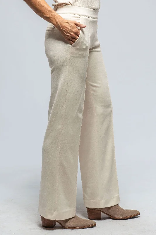 MAC Chiara Knit Trouser in Vintage White Trousers Evening Elegant