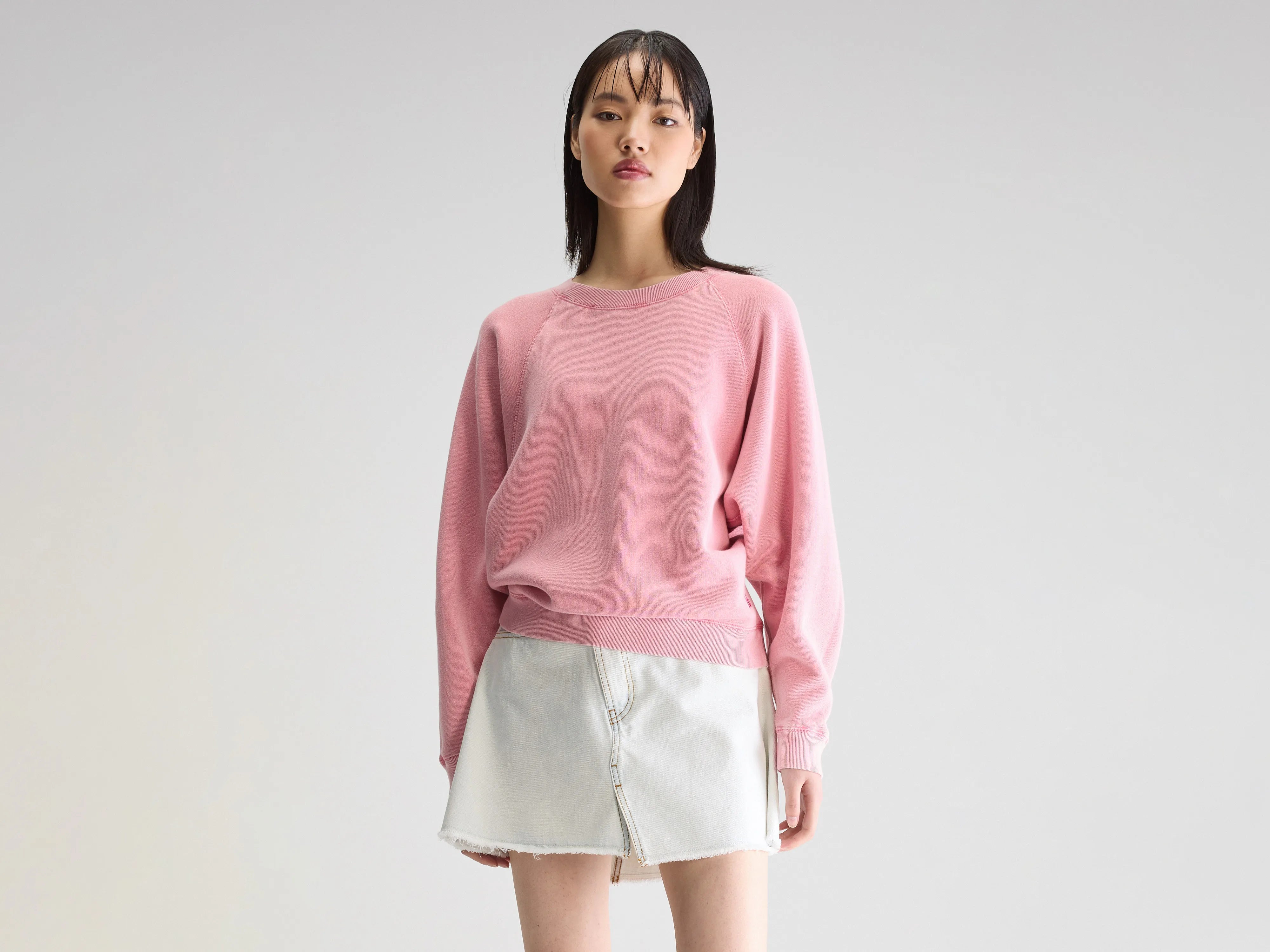 Fella relaxed sweatshirt (251 / W / PINKLADY) Hoodie with Metallic Shiny Futuristic