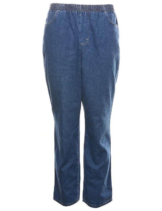 Medium Wash Casual Denim Trousers - W24 L30 Trousers Chinos Classic