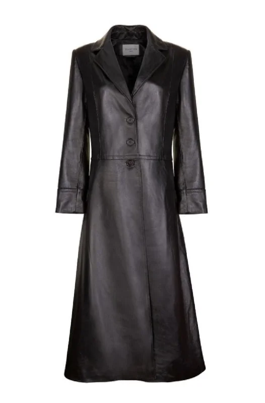 OVERSIZE 70S BLACK LEATHER COAT Quilted Jacket Anorak Windbreaker