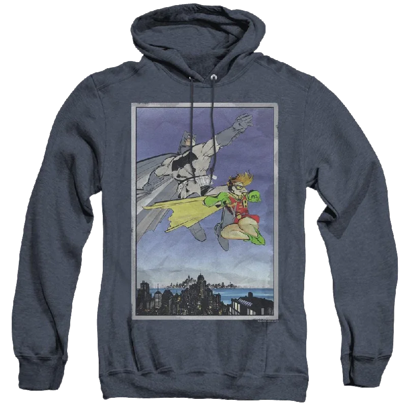 Dc Batman Dkr Duo - Heather Pullover Hoodie Bishop Sleeve Elegant