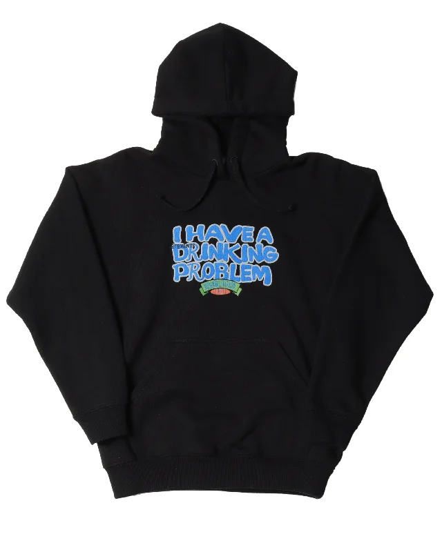 FW19 Drinking Problem Hoodie Hoodie with Contrast Stitching Detailed Premium