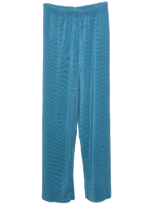 Green Trousers - W28 L28 Trousers Pleated Formal