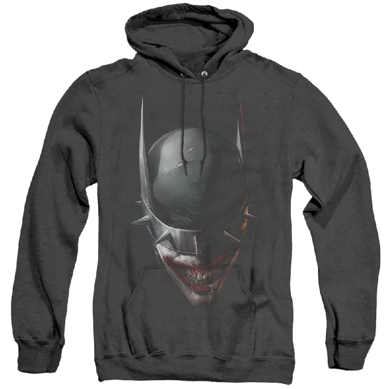 Joker, The Batman Who Laughs Head - Heather Pullover Hoodie Fleece Warm Pullover
