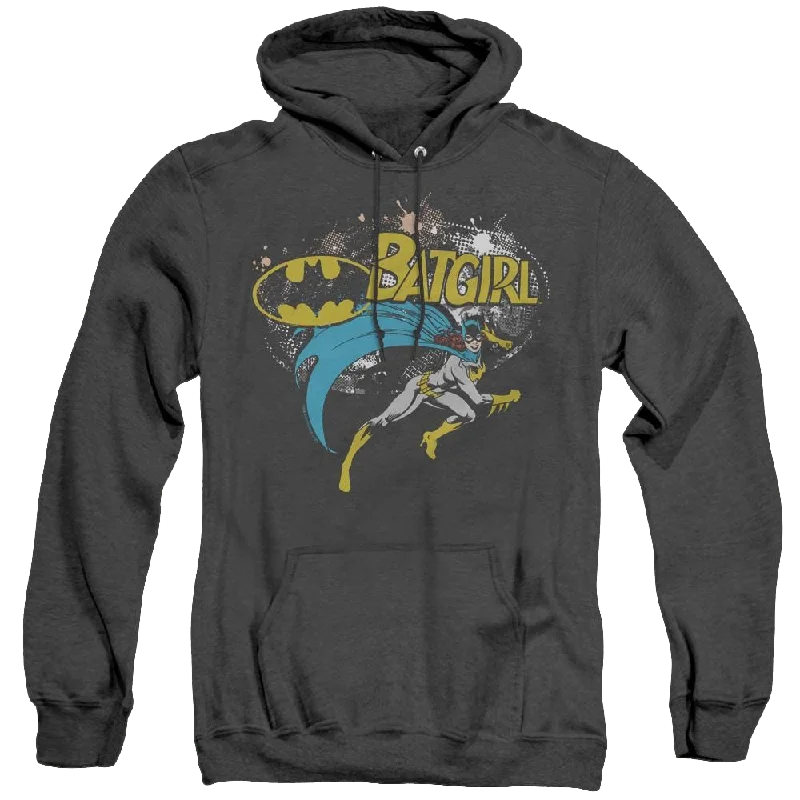 Dc Batman Batgirl Halftone - Heather Pullover Hoodie Bolero Style Sweater