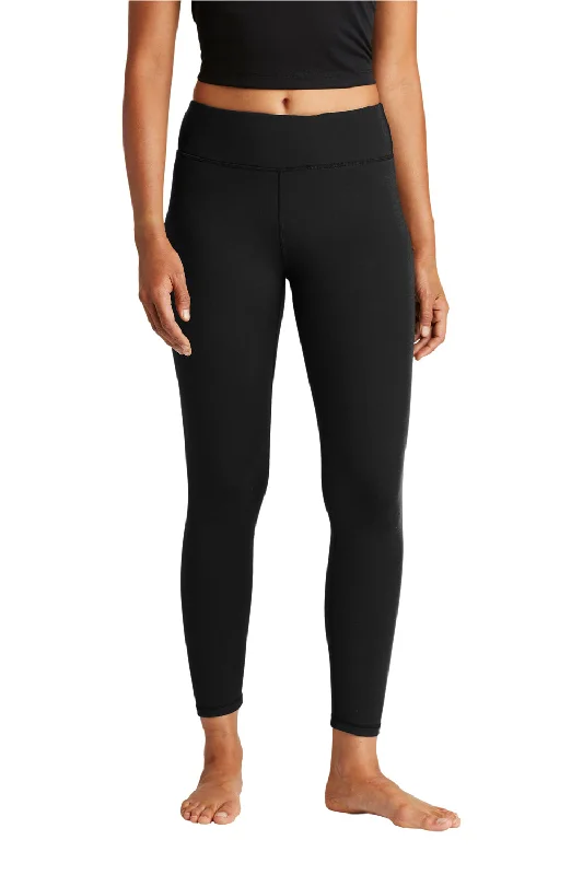Sport-Tek Womens Moisture Wicking Leggings - Black Trendy Leather-Look Workout Leggings Sport-Tek Womens Moisture Wicking Leggings - Black Trendy Leather-Look Workout Leggings