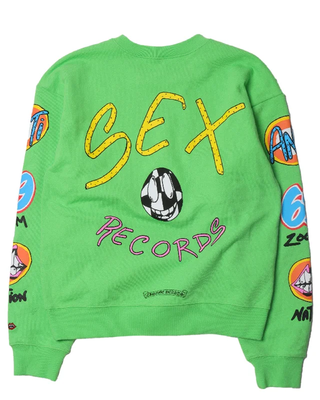 Matty Boy Sex Records Crewneck Sweatshirt Hoodie with V-Neck Classic Versatile