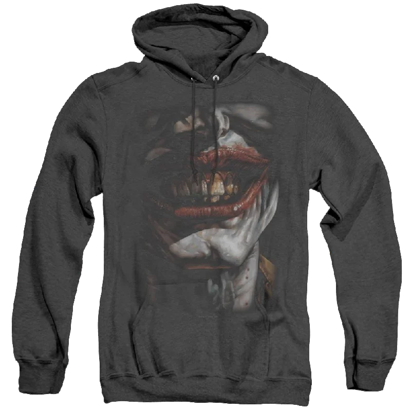 Dc Batman Smile Of Evil - Heather Pullover Hoodie Short Puff Sleeve