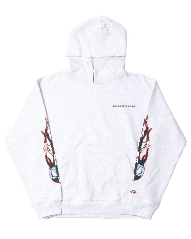 Grey Matty Boy "Brain" Hoodie Hoodie with Zipper Placket Modern Functional