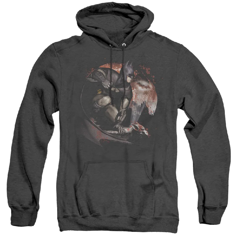 Batman Arkham City Blood Moon - Heather Pullover Hoodie Tight Sleeve Top