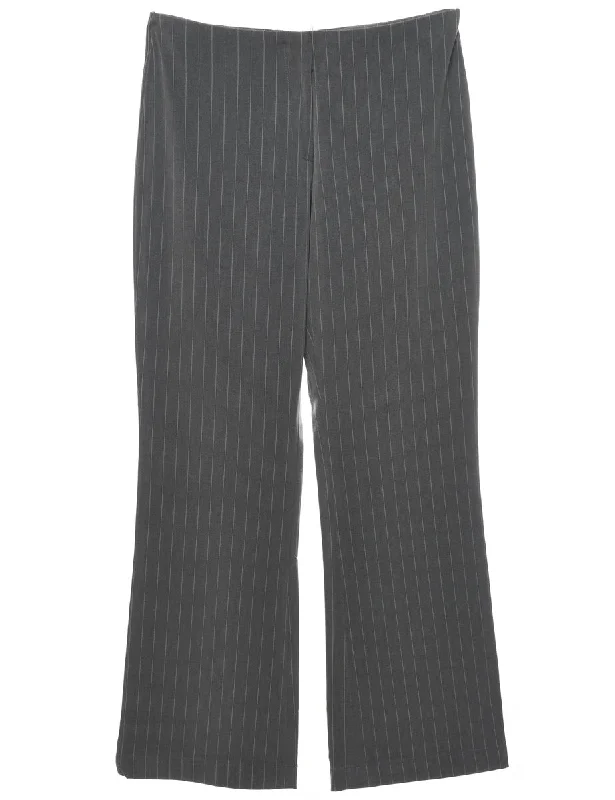 Pinstripes Grey Trousers - W30 L30 Trousers Prom Sequined