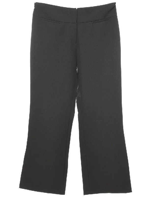 Black Flared Trousers - W35 L31 Trousers Versatile Stylish
