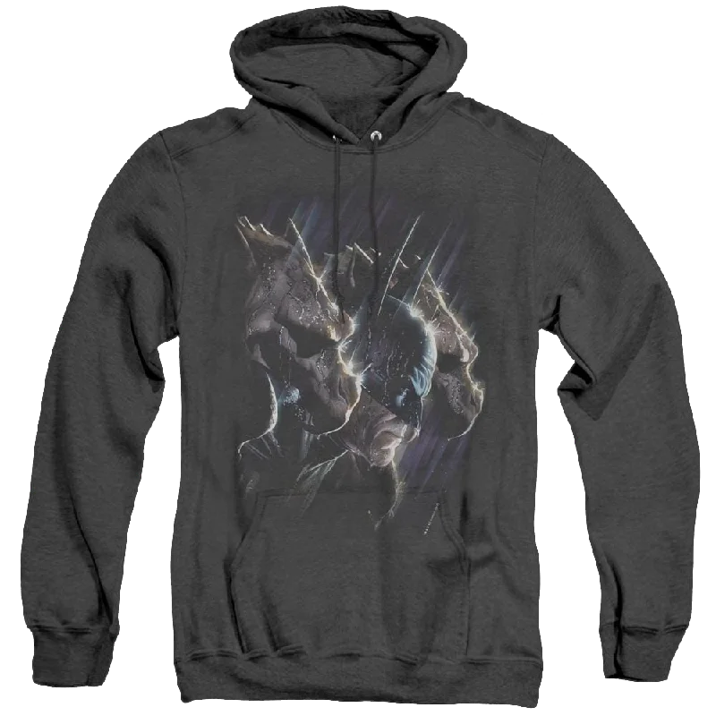 Dc Batman Gargoyles - Heather Pullover Hoodie Open Neck Pullover