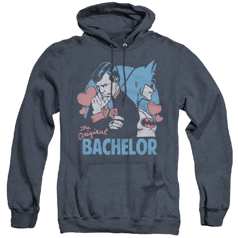 Dc Batman Bachelor - Heather Pullover Hoodie Textured Knit Design