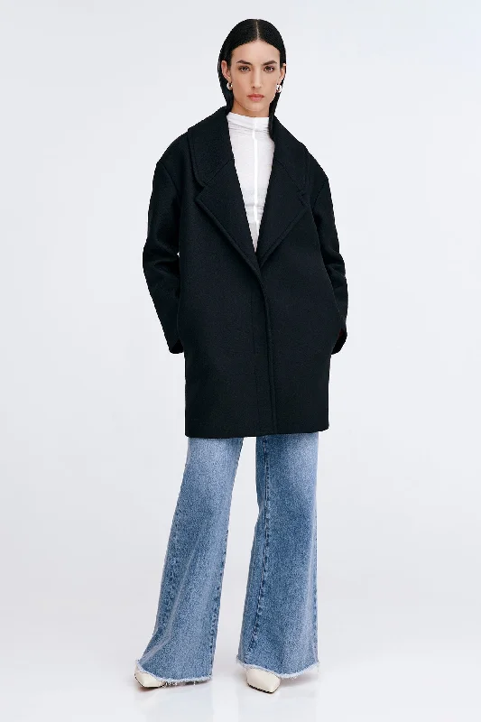 Mackenzie Wool Coat Print Jacquard Embroidered