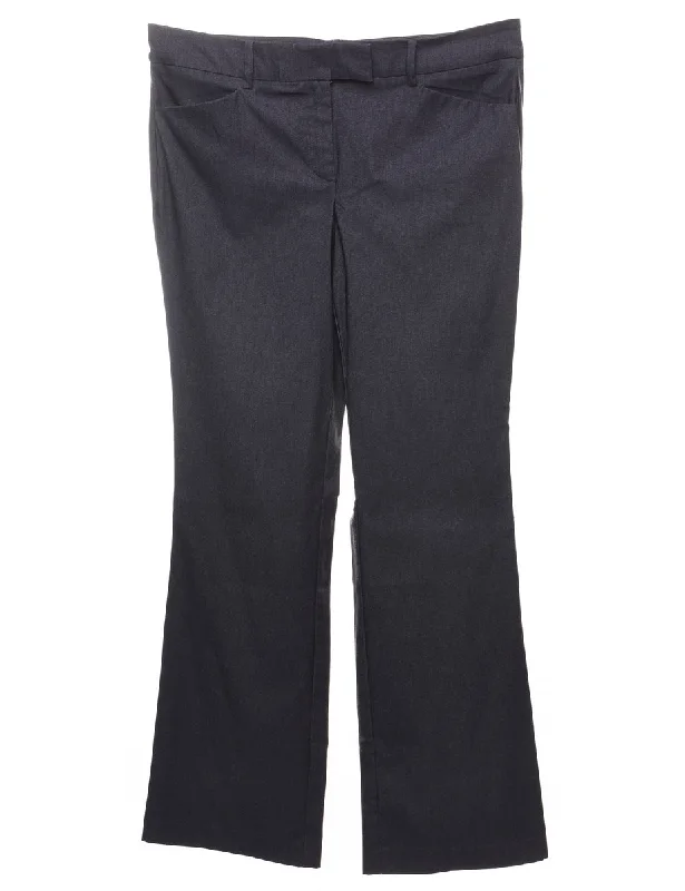 Van Heusen Smart Black Flared Trousers - W36 L31 Trousers Modern Contemporary