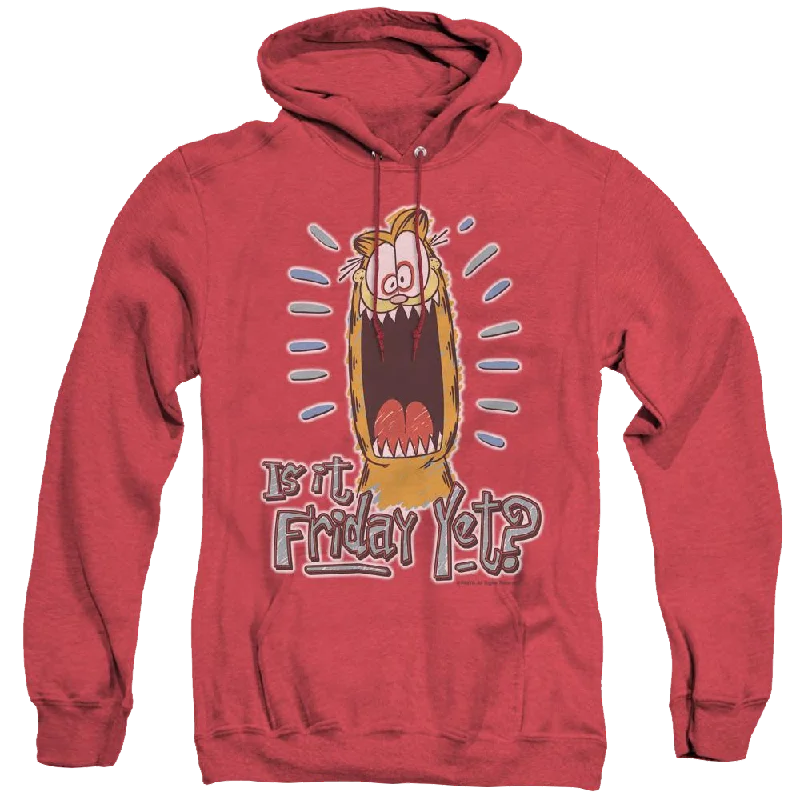 Garfield Friday - Heather Pullover Hoodie Notched Neck Pullover
