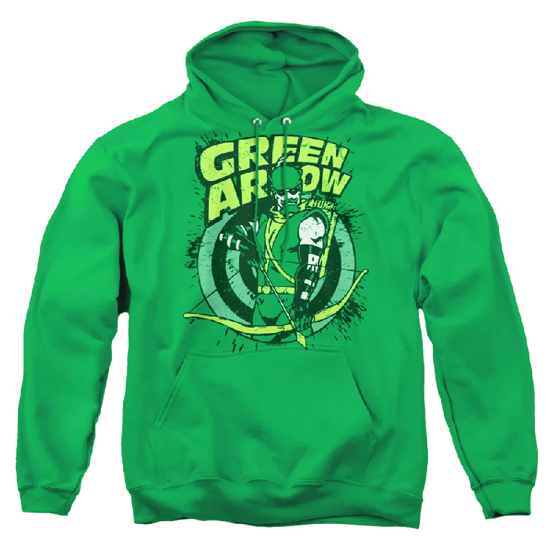 Green Arrow On Target - Pullover Hoodie Halter Neck Top