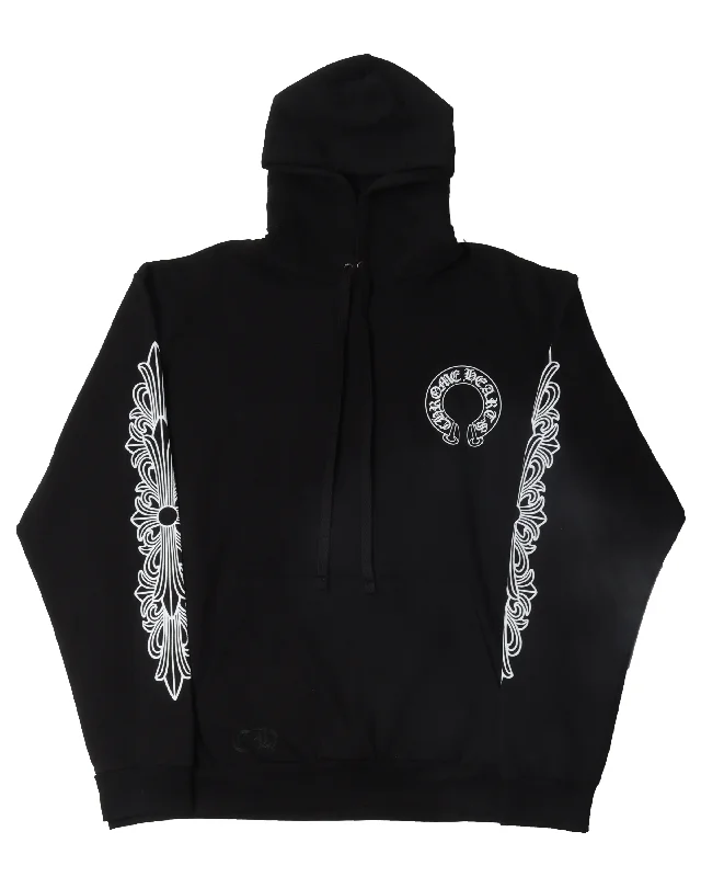 Horseshoe Hoodie Hoodie with Toggle Buttons Decorative Unique
