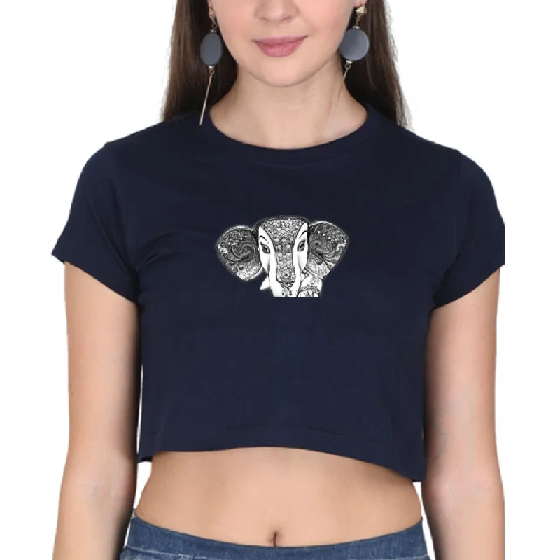 Crop Top for Ladies (GP_FF) Mesh Fabric Canvas Fabric Denim Fabric