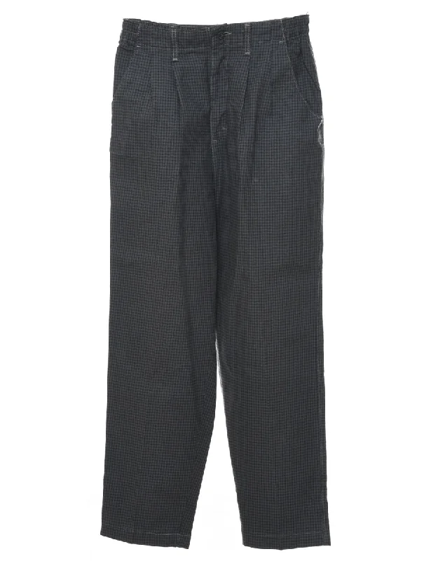 Lee Grey Checked Trousers - W26 L29 Trousers Top Rated