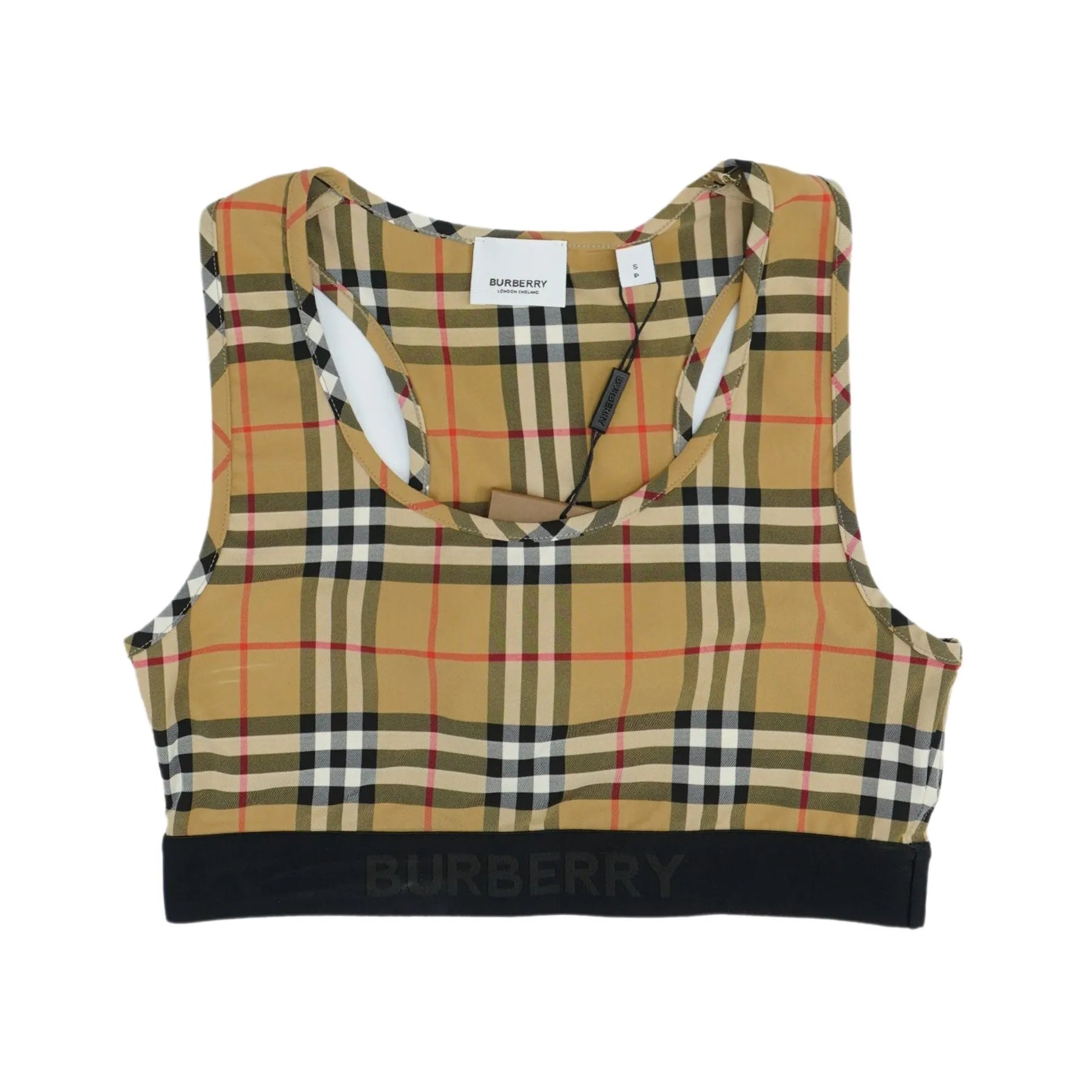 Burberry Crop Top - Women's S Rayon Fabric Velvet Fabric Corduroy Fabric