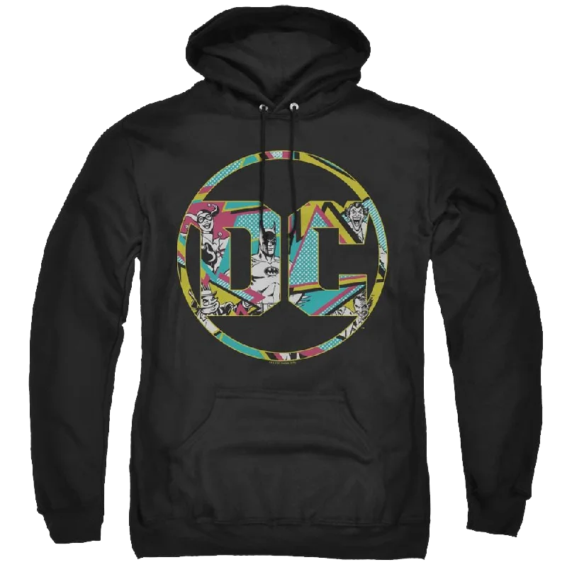 Dc Batman 80S Bat Logo - Pullover Hoodie Three Quarter Sleeve