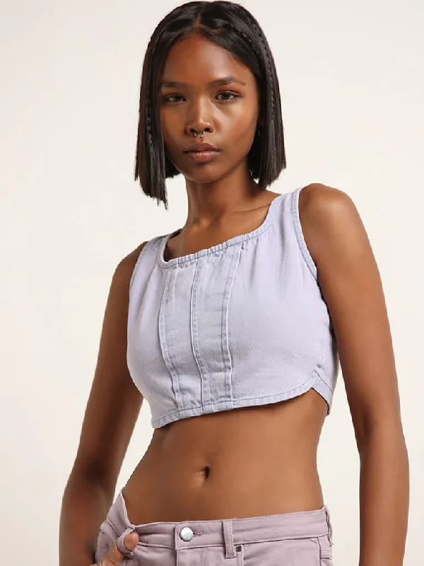 Nuon Lilac Crop Top Modern Contemporary Chic