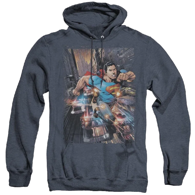 Superman Action Comics #1 - Heather Pullover Hoodie Puff Sleeve Stylish