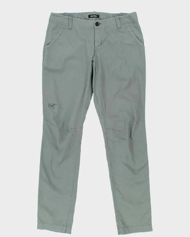 Women's Arc'teryx Khaki Cotton Blend Trousers - W32 L32 Trousers cozy soft