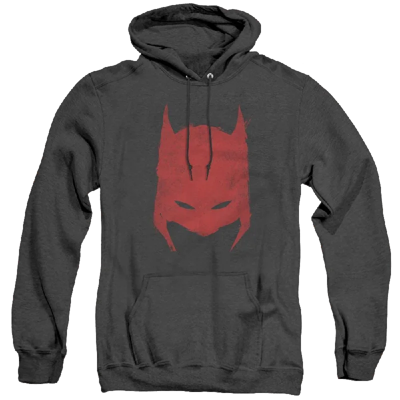 Dc Batman Hacked & Scratched - Heather Pullover Hoodie Open Front Cardigan