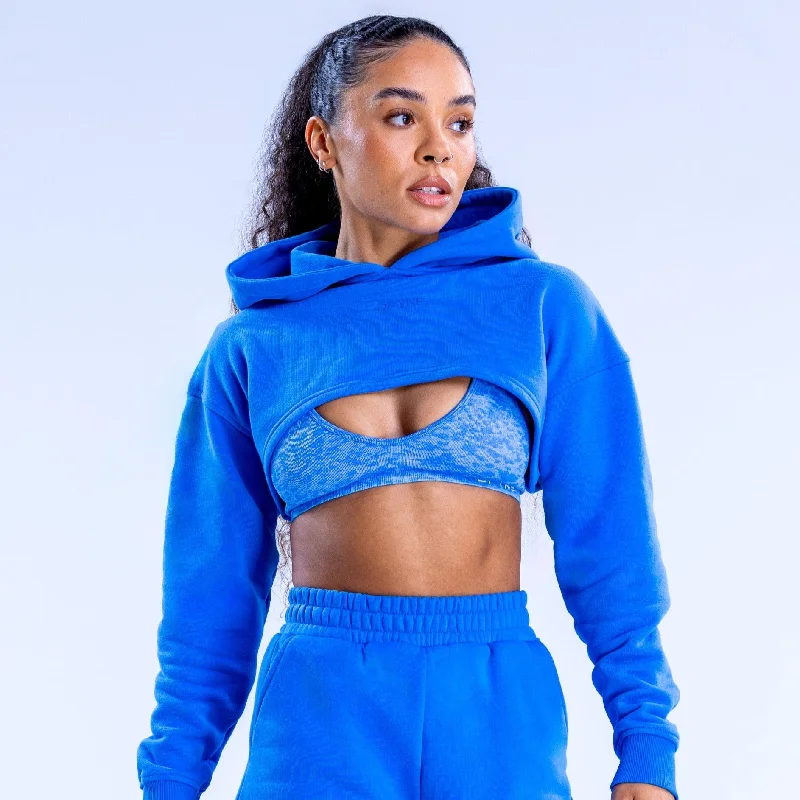 Revive Super Crop Hoodie Hoodie with V-Neck Classic Versatile