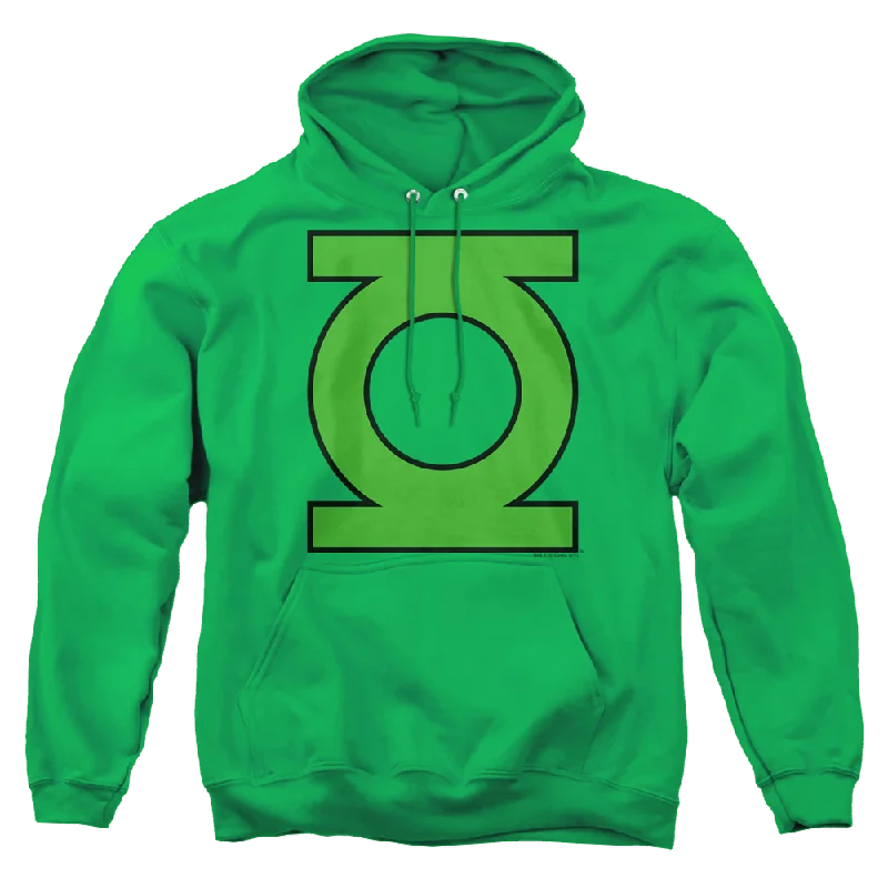 Green Lantern Gl Emblem - Pullover Hoodie Puff Sleeve Stylish