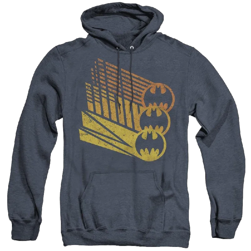 Dc Batman Bat Signal Shapes - Heather Pullover Hoodie Puff Sleeve Stylish