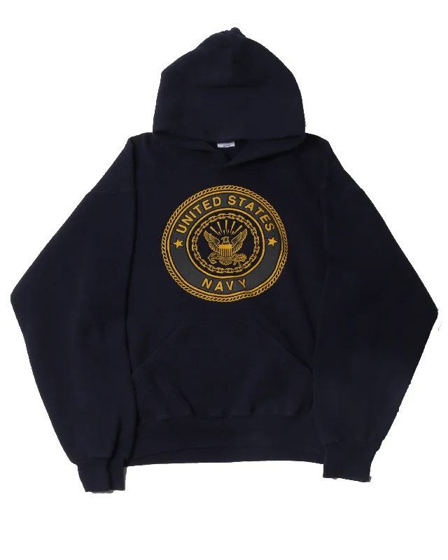 United States NAVY Hoodie Hoodie with Hem Applique Textured Unique