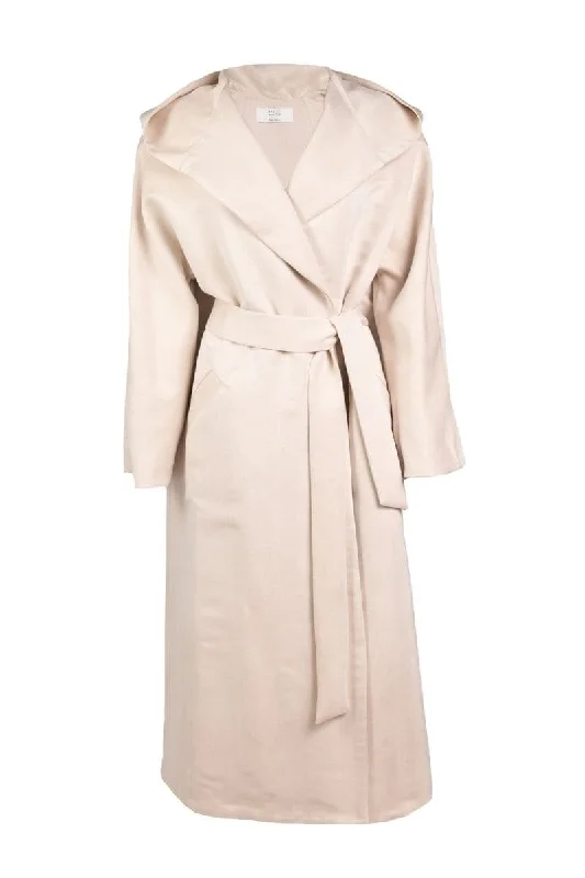 THE CONNIE COTTON AND CASHMERE COAT Crew Neck V-Neck Boat Neck