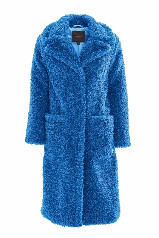 BLUE LAPIS THE RUBY COAT Stand-Up Roll-Neck Turtle